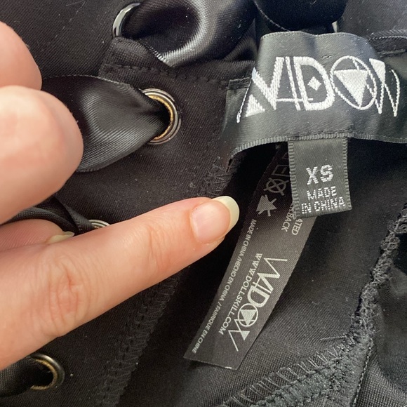 DK Widow Black Corset Lace-up Bell Bottom Jumpsuit Catsuit Romper Playsuit - Picture 6 of 9